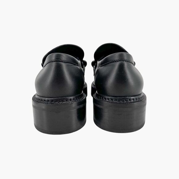 Louis Vuitton Academy Loafers Black LV Chain Platform Size 37.5 US 7.5 Women's - Picture 7 of 15